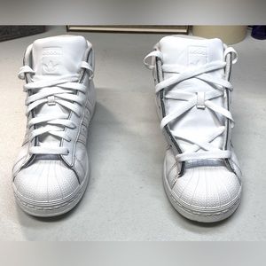 Adidas Top Ten White Hi White Size:3 - Good Condition - PCI 789002